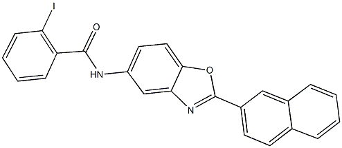 2-iodo-N-(2-naphthalen-2-yl-1,3-benzoxazol-5-yl)benzamide Struktur