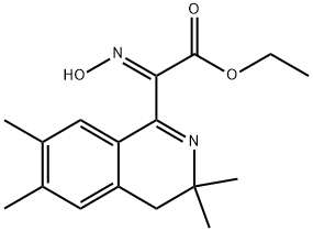 ethyl (hydroxyimino)(3,3,6,7-tetramethyl-3,4-dihydro-1-isoquinolinyl)acetate Struktur