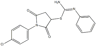 1-(4-chlorophenyl)-2,5-dioxopyrrolidin-3-yl N'-phenylimidothiocarbamate Struktur