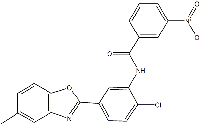 N-[2-chloro-5-(5-methyl-1,3-benzoxazol-2-yl)phenyl]-3-nitrobenzamide Struktur