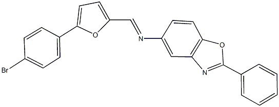 N-{[5-(4-bromophenyl)-2-furyl]methylene}-N-(2-phenyl-1,3-benzoxazol-5-yl)amine Struktur