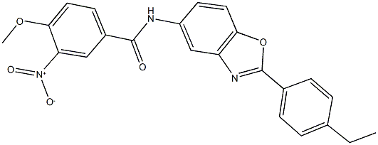 N-[2-(4-ethylphenyl)-1,3-benzoxazol-5-yl]-3-nitro-4-methoxybenzamide Struktur