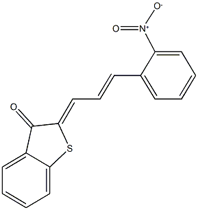 2-(3-{2-nitrophenyl}-2-propenylidene)-1-benzothiophen-3(2H)-one Struktur