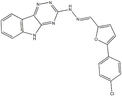 5-(4-chlorophenyl)-2-furaldehyde 5H-[1,2,4]triazino[5,6-b]indol-3-ylhydrazone Struktur