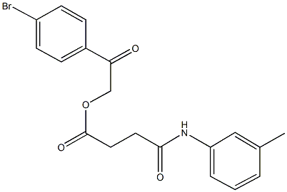 2-(4-bromophenyl)-2-oxoethyl 4-oxo-4-(3-toluidino)butanoate Struktur