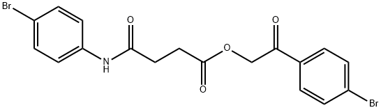 2-(4-bromophenyl)-2-oxoethyl 4-(4-bromoanilino)-4-oxobutanoate Struktur