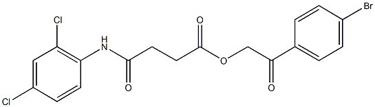 2-(4-bromophenyl)-2-oxoethyl 4-(2,4-dichloroanilino)-4-oxobutanoate Struktur