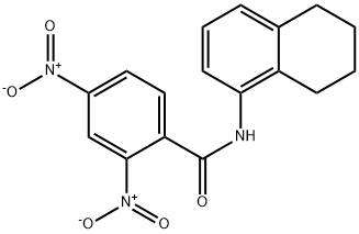 2,4-bisnitro-N-(5,6,7,8-tetrahydronaphthalen-1-yl)benzamide Struktur