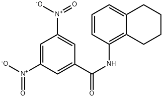 3,5-bisnitro-N-(5,6,7,8-tetrahydronaphthalen-1-yl)benzamide Struktur