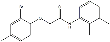 2-(2-bromo-4-methylphenoxy)-N-(2,3-dimethylphenyl)acetamide Struktur