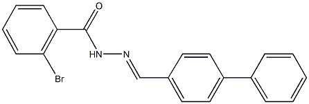 N'-([1,1'-biphenyl]-4-ylmethylene)-2-bromobenzohydrazide Struktur