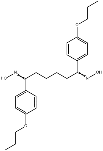 1,6-bis(4-propoxyphenyl)-1,6-hexanedione dioxime Struktur