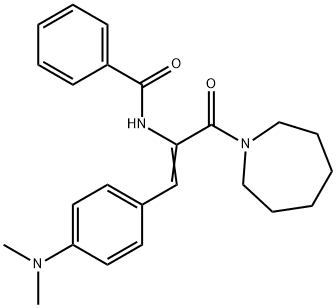 N-{1-(1-azepanylcarbonyl)-2-[4-(dimethylamino)phenyl]vinyl}benzamide Struktur