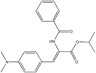 isopropyl 2-(benzoylamino)-3-[4-(dimethylamino)phenyl]acrylate Struktur