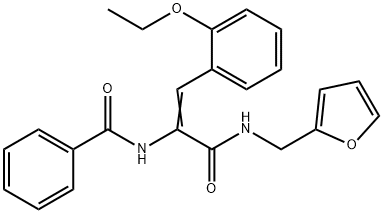 N-(2-(2-ethoxyphenyl)-1-{[(2-furylmethyl)amino]carbonyl}vinyl)benzamide Struktur