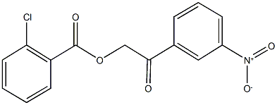 2-{3-nitrophenyl}-2-oxoethyl 2-chlorobenzoate Struktur