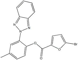 2-(2H-1,2,3-benzotriazol-2-yl)-4-methylphenyl 5-bromo-2-furoate Struktur