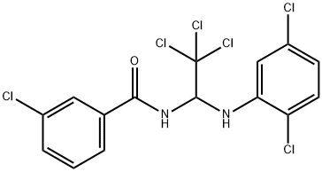 3-chloro-N-[2,2,2-trichloro-1-(2,5-dichloroanilino)ethyl]benzamide Struktur