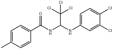 4-methyl-N-[2,2,2-trichloro-1-(3,4-dichloroanilino)ethyl]benzamide Struktur