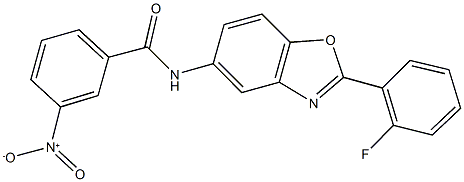 N-[2-(2-fluorophenyl)-1,3-benzoxazol-5-yl]-3-nitrobenzamide Struktur