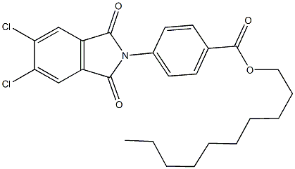 decyl 4-(5,6-dichloro-1,3-dioxo-1,3-dihydro-2H-isoindol-2-yl)benzoate Struktur