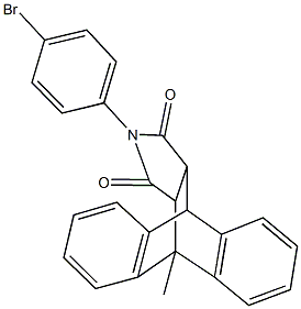 17-(4-bromophenyl)-1-methyl-17-azapentacyclo[6.6.5.0~2,7~.0~9,14~.0~15,19~]nonadeca-2,4,6,9,11,13-hexaene-16,18-dione Struktur