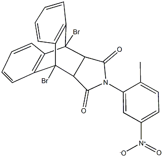 1,8-dibromo-17-{5-[hydroxy(oxido)amino]-2-methylphenyl}-17-azapentacyclo[6.6.5.0~2,7~.0~9,14~.0~15,19~]nonadeca-2,4,6,9,11,13-hexaene-16,18-dione Struktur