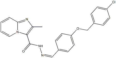 N'-{4-[(4-chlorobenzyl)oxy]benzylidene}-2-methylimidazo[1,2-a]pyridine-3-carbohydrazide Struktur