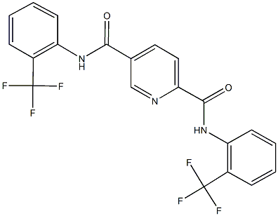 N~2~,N~5~-bis[2-(trifluoromethyl)phenyl]-2,5-pyridinedicarboxamide Struktur