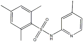 2,4,6-trimethyl-N-(4-methyl-2-pyridinyl)benzenesulfonamide Struktur