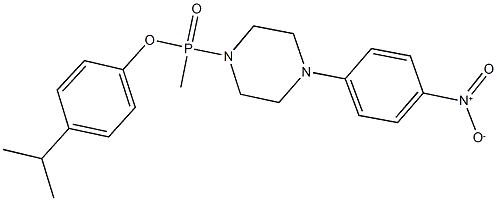 4-isopropylphenyl 4-{4-nitrophenyl}-1-piperazinyl(methyl)phosphinate Struktur