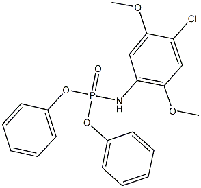 diphenyl 4-chloro-2,5-dimethoxyphenylamidophosphate Struktur