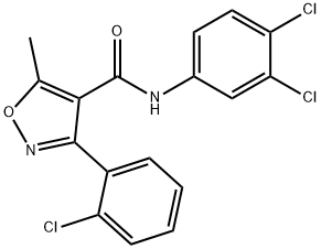 3-(2-chlorophenyl)-N-(3,4-dichlorophenyl)-5-methyl-4-isoxazolecarboxamide Struktur