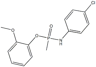 2-methoxyphenyl N-(4-chlorophenyl)-P-methylphosphonamidoate Struktur