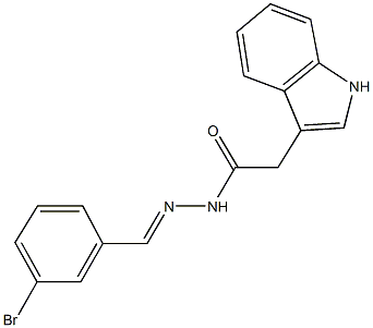 N'-(3-bromobenzylidene)-2-(1H-indol-3-yl)acetohydrazide Struktur