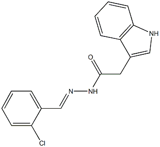 N'-(2-chlorobenzylidene)-2-(1H-indol-3-yl)acetohydrazide Struktur