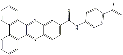 N-(4-acetylphenyl)dibenzo[a,c]phenazine-11-carboxamide Struktur