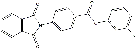 3-methylphenyl 4-(1,3-dioxo-1,3-dihydro-2H-isoindol-2-yl)benzoate Struktur