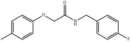 N-(4-fluorobenzyl)-2-(4-methylphenoxy)acetamide Struktur