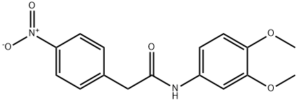 N-[3,4-bis(methyloxy)phenyl]-2-{4-nitrophenyl}acetamide Struktur