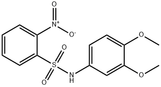 N-(3,4-dimethoxyphenyl)-2-nitrobenzenesulfonamide Struktur