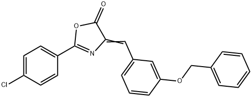 4-[3-(benzyloxy)benzylidene]-2-(4-chlorophenyl)-1,3-oxazol-5(4H)-one Struktur