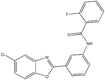 N-[3-(5-chloro-1,3-benzoxazol-2-yl)phenyl]-2-fluorobenzamide Struktur