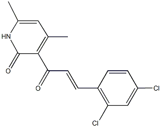 3-[3-(2,4-dichlorophenyl)acryloyl]-4,6-dimethyl-2(1H)-pyridinone Struktur