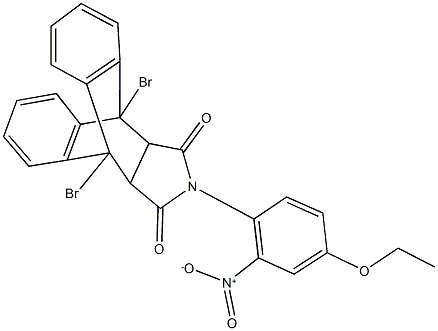 1,8-dibromo-17-{4-ethoxy-2-[hydroxy(oxido)amino]phenyl}-17-azapentacyclo[6.6.5.0~2,7~.0~9,14~.0~15,19~]nonadeca-2,4,6,9,11,13-hexaene-16,18-dione Struktur