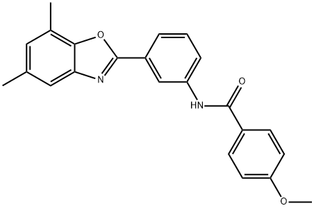 N-[3-(5,7-dimethyl-1,3-benzoxazol-2-yl)phenyl]-4-methoxybenzamide Struktur