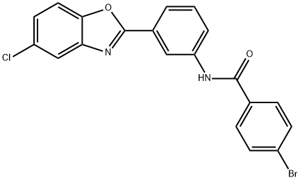 4-bromo-N-[3-(5-chloro-1,3-benzoxazol-2-yl)phenyl]benzamide Struktur