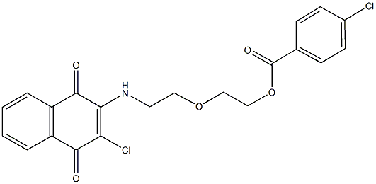 2-{2-[(3-chloro-1,4-dioxo-1,4-dihydro-2-naphthalenyl)amino]ethoxy}ethyl 4-chlorobenzoate Struktur