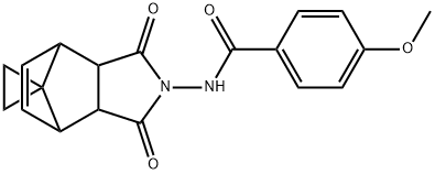 N-(3,5-dioxo-spiro{4-azatricyclo[5.2.1.0~2,6~]dec-8-en-10,1'-cyclopropane}-4-yl)-4-methoxybenzamide Struktur