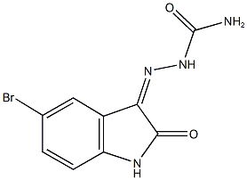 5-bromo-1H-indole-2,3-dione 3-semicarbazone Struktur